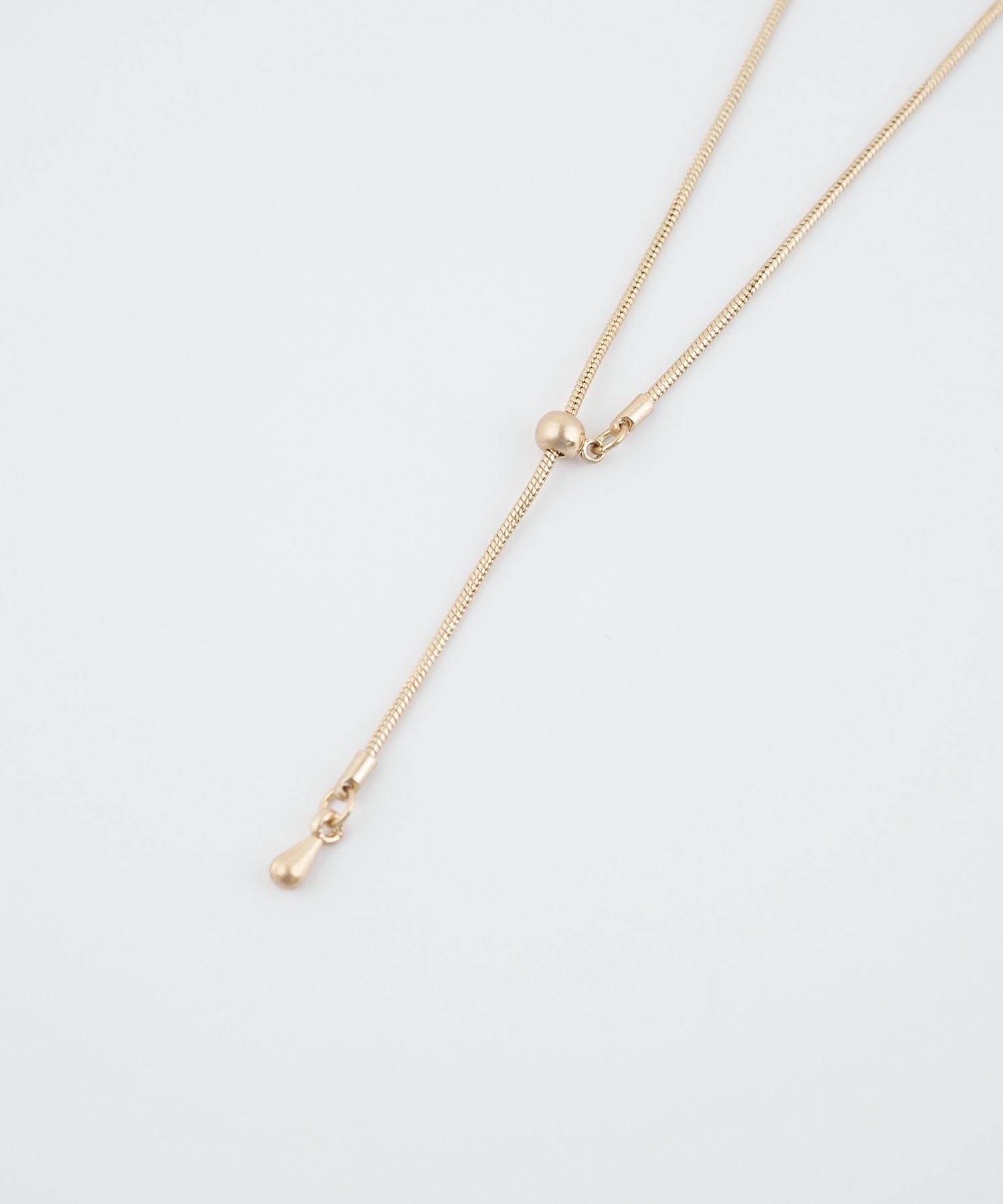 メタルビーンズスライドロングネックレス