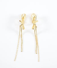 リボンボールチェーンIMUFURETイヤリング