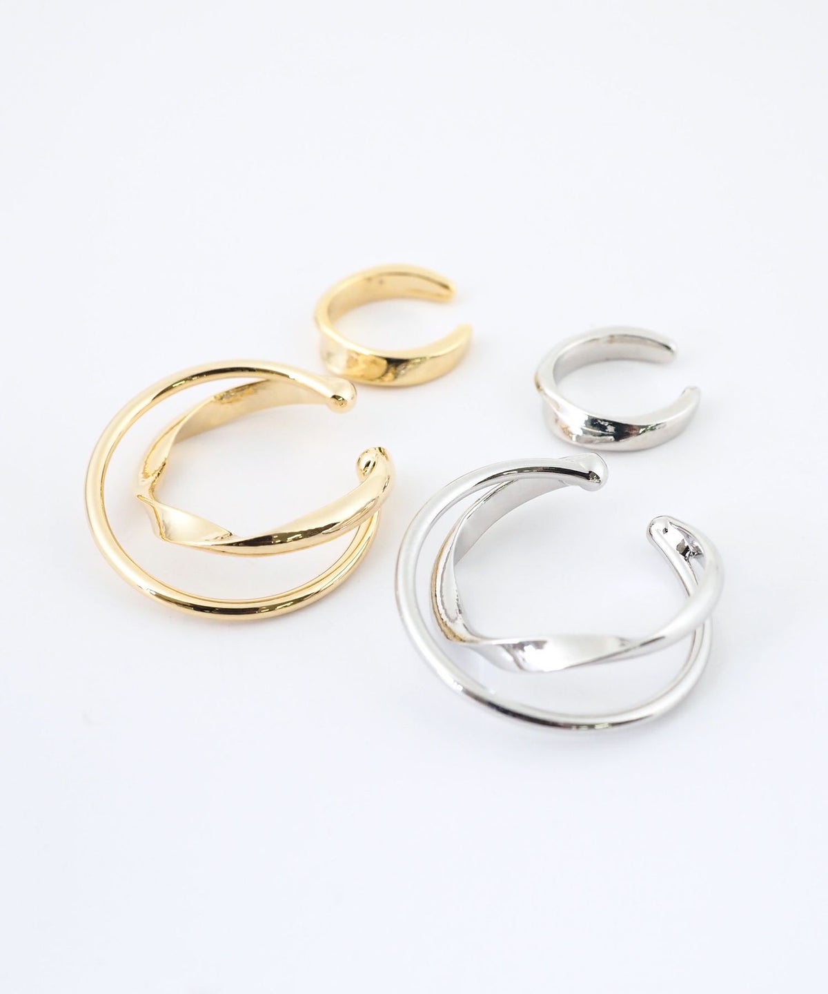 シンプルツイストセットイヤーカフ【MUK】