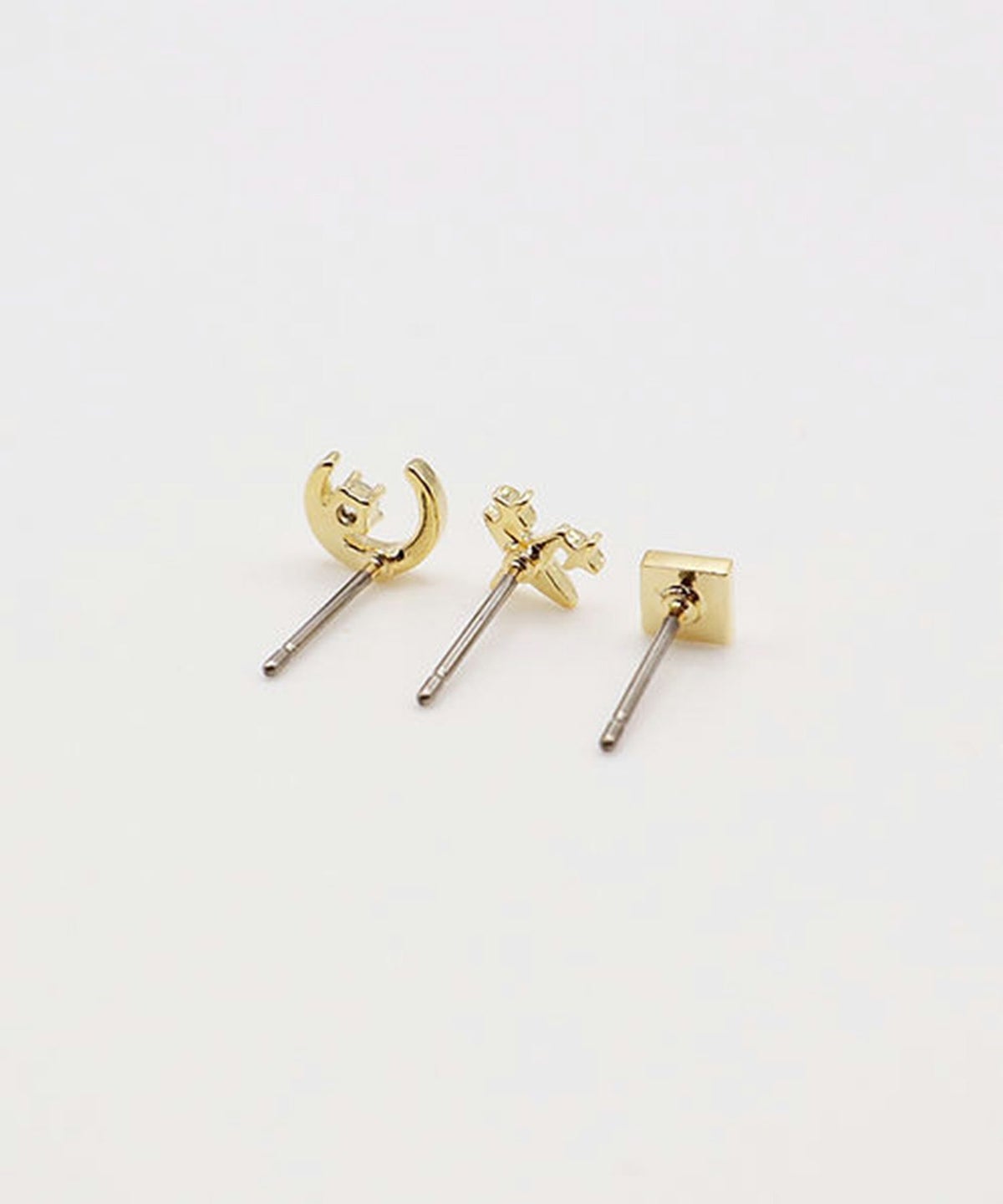 ムーンスタープチ3セットチタンポストピアス