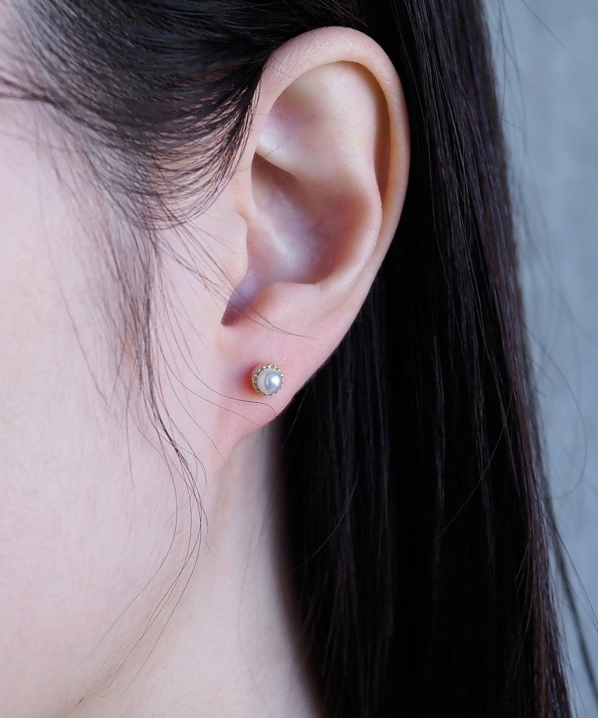 リボンパールプチ3セットチタンポストピアス