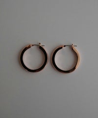 SleekスクエアシェイプフープチタンポストピアスL