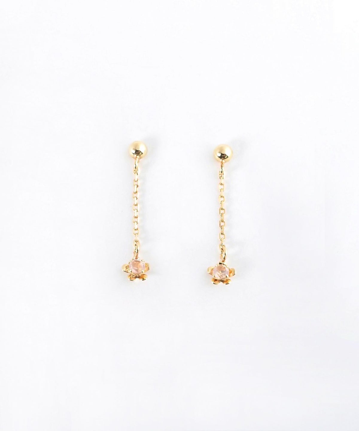 【web限定】[K10]プチフロラジェムストーンチェーンピアス