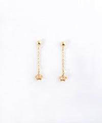 【web限定】[K10]プチフロラジェムストーンチェーンピアス