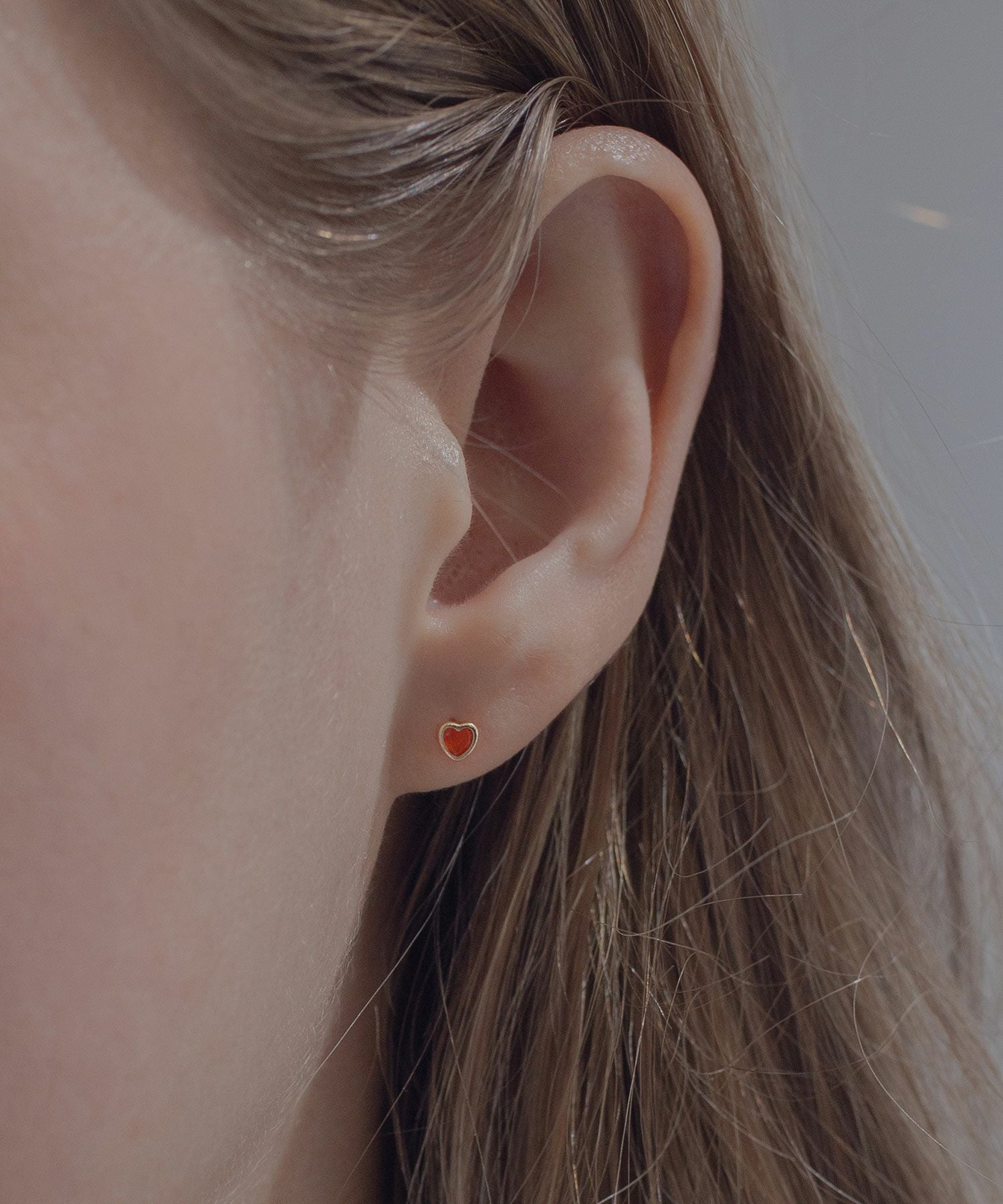 【web限定】[K10]ジェムストーンハートピアス