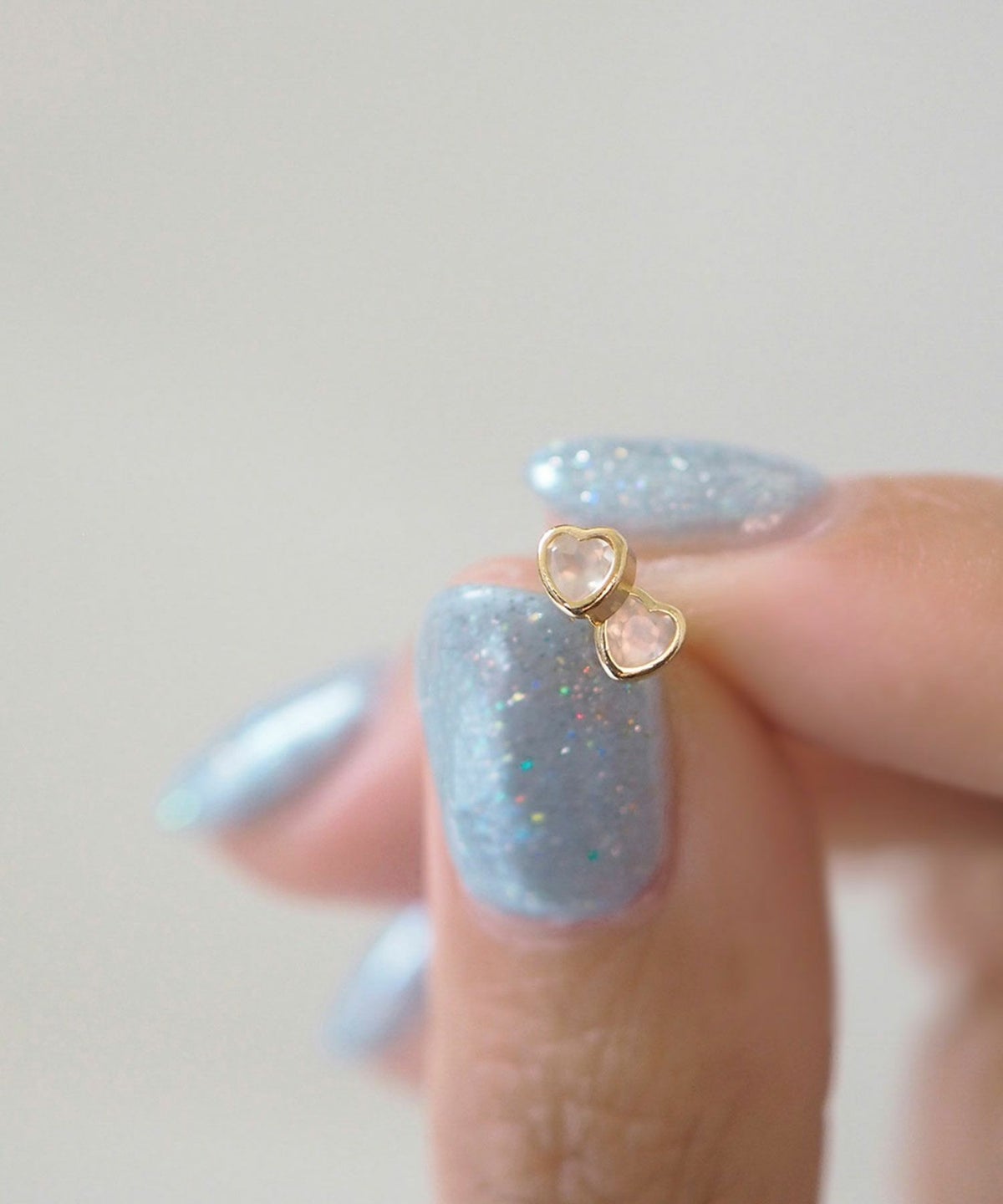 【web限定】[K10]ジェムストーンハートピアス