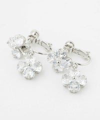 キュービックツインクローバーイヤリング【Dahlia】