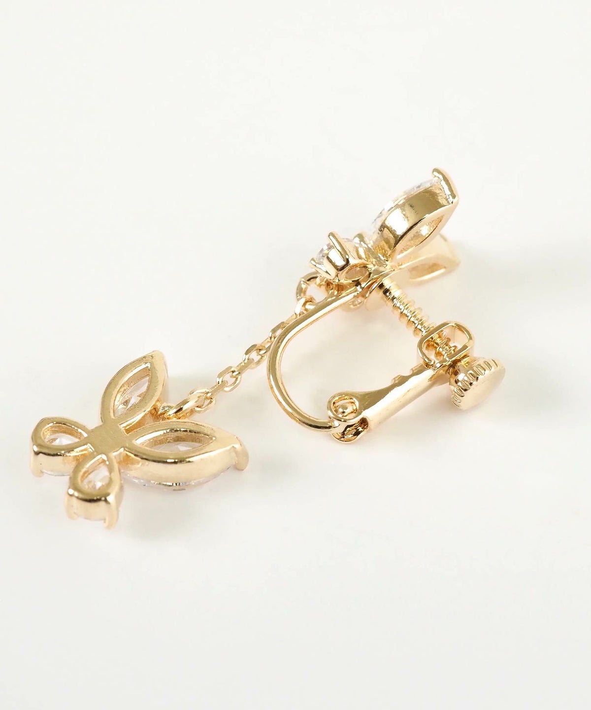 キュービックツインバタフライイヤリング【Dahlia】