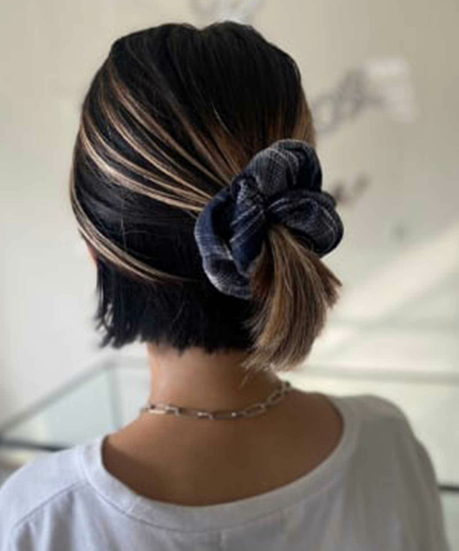 チェックパターンシュシュ