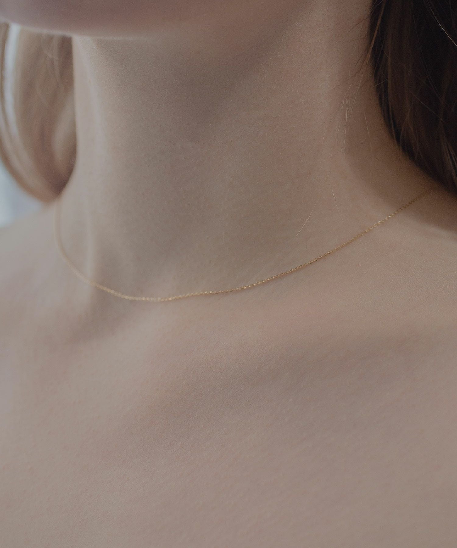 [K10]シャインカットチェーンネックレス【cucia】