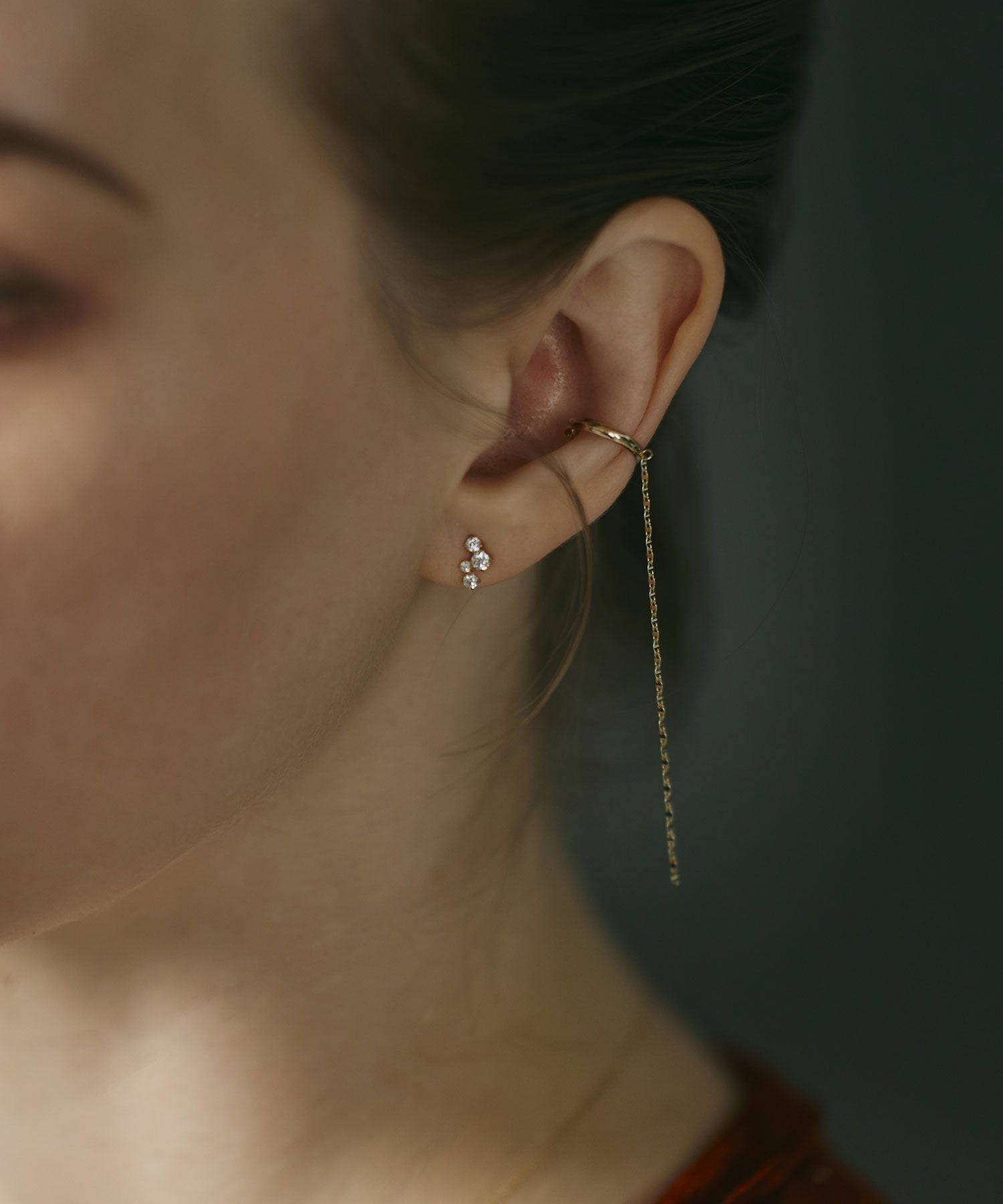 [K10]ラディアントジルコニアピアス【cucia】