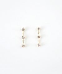 [K10]トロワジルコニアピアス【cucia】