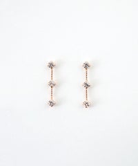 [K10]トロワジルコニアピアス【cucia】