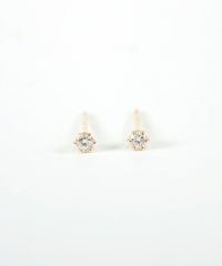 [K10]スターレットダイヤモンドピアス【cucia】
