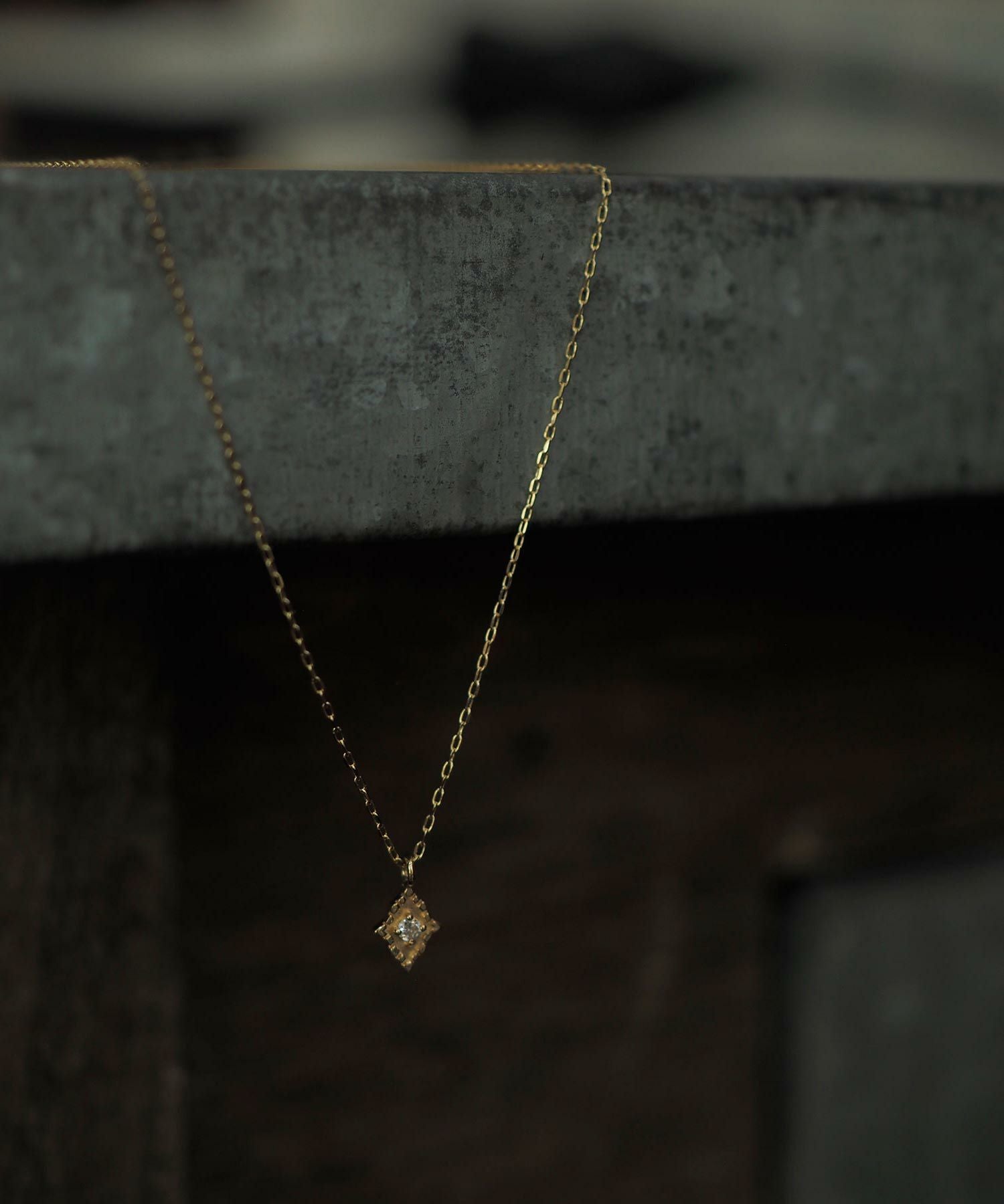Moss 【新品未使用】K10PG ダイヤモンドネックレス web限定】[K10]ランバスメロウダイヤモンドプチペンダント | 【公式