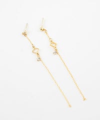 【web限定】ルミウィンドウロングチェーン樹脂コーティングポストピアス【Lumirise】