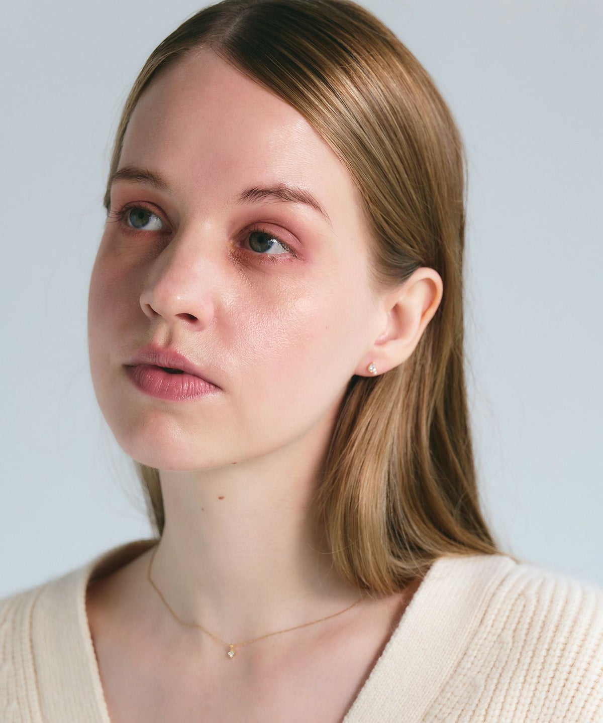 【web限定】ルミジルコニアドロップ樹脂コーティングポストピアス【Lumirise】