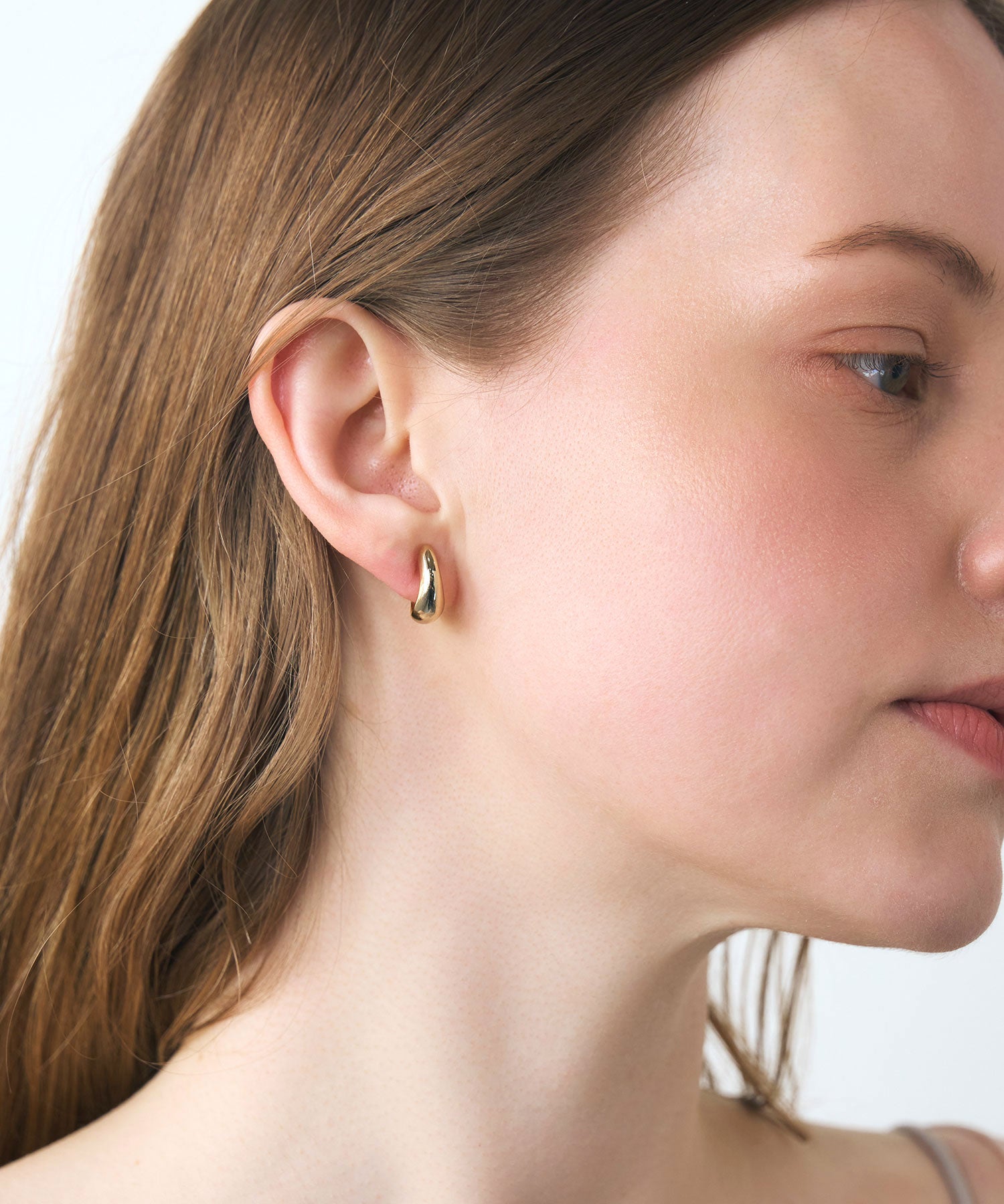 【web限定】ルミポリッシュフープクリスタルループフィットイヤリング【Lumirise】