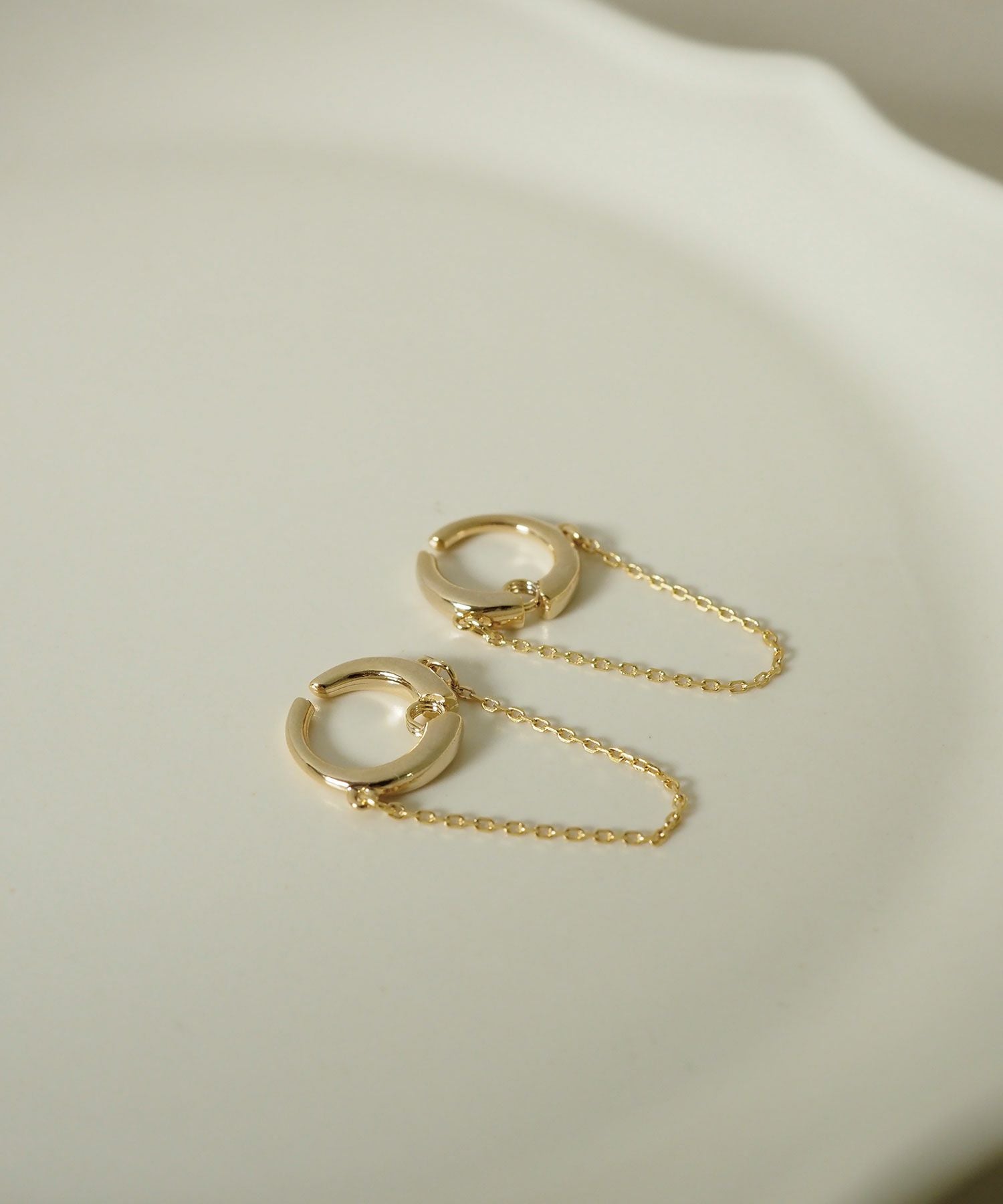 【web限定】ルミチェーンフープクラッチイヤリング【Lumirise】