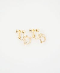 ねこフラワーイヤリング