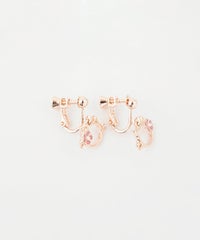 ねこフラワーイヤリング