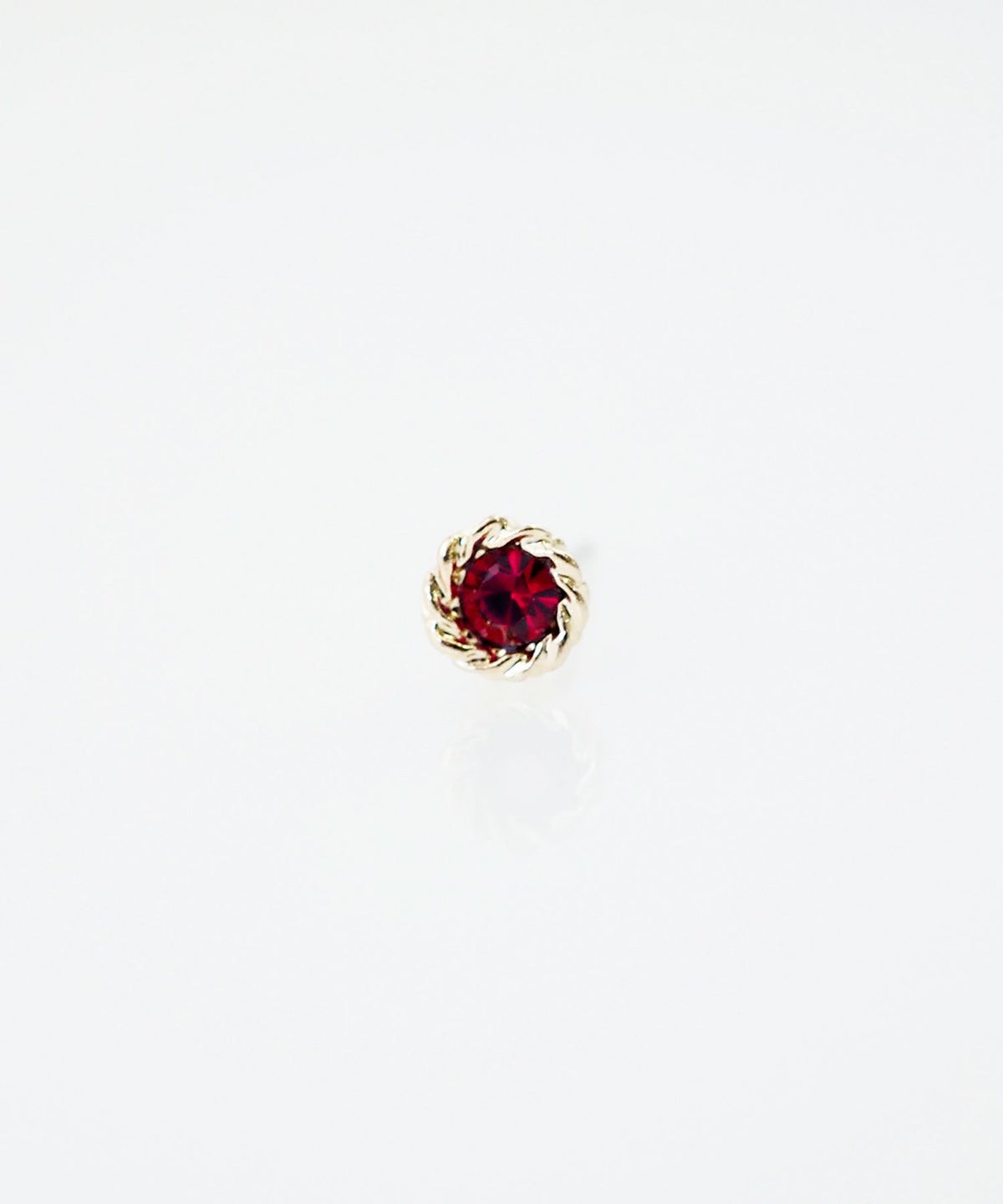 バースデーカラーストーンピュアチタンロングポストピアス