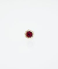 バースデーカラーストーンピュアチタンロングポストピアス