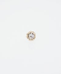 バースデーカラーストーンピュアチタンロングポストピアス