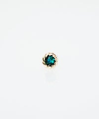 バースデーカラーストーンピュアチタンロングポストピアス