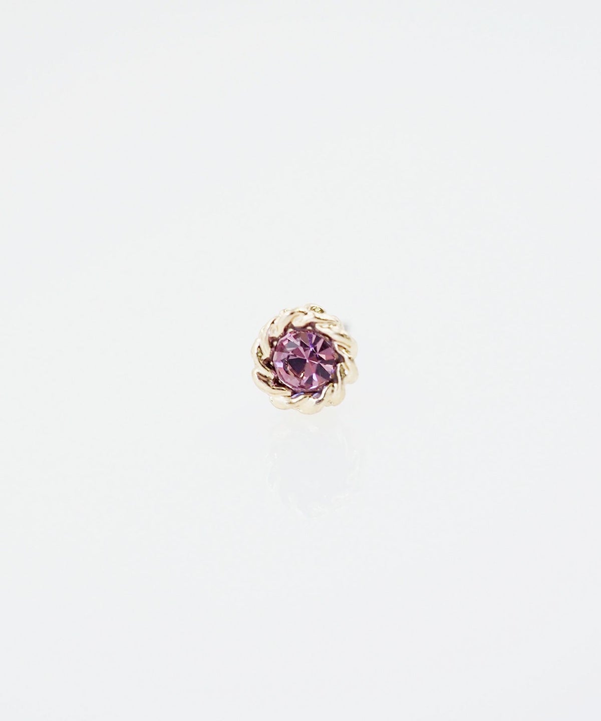 バースデーカラーストーンピュアチタンロングポストピアス