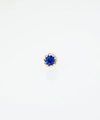 バースデーカラーストーンピュアチタンロングポストピアス