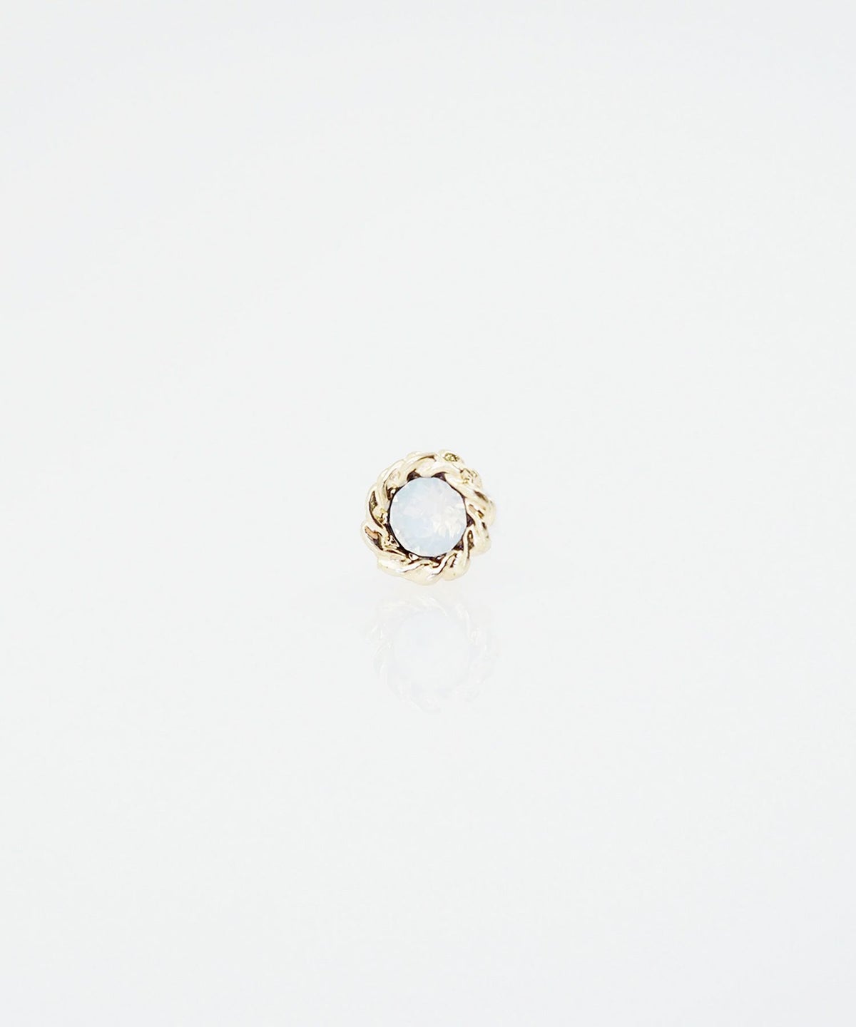 バースデーカラーストーンピュアチタンロングポストピアス