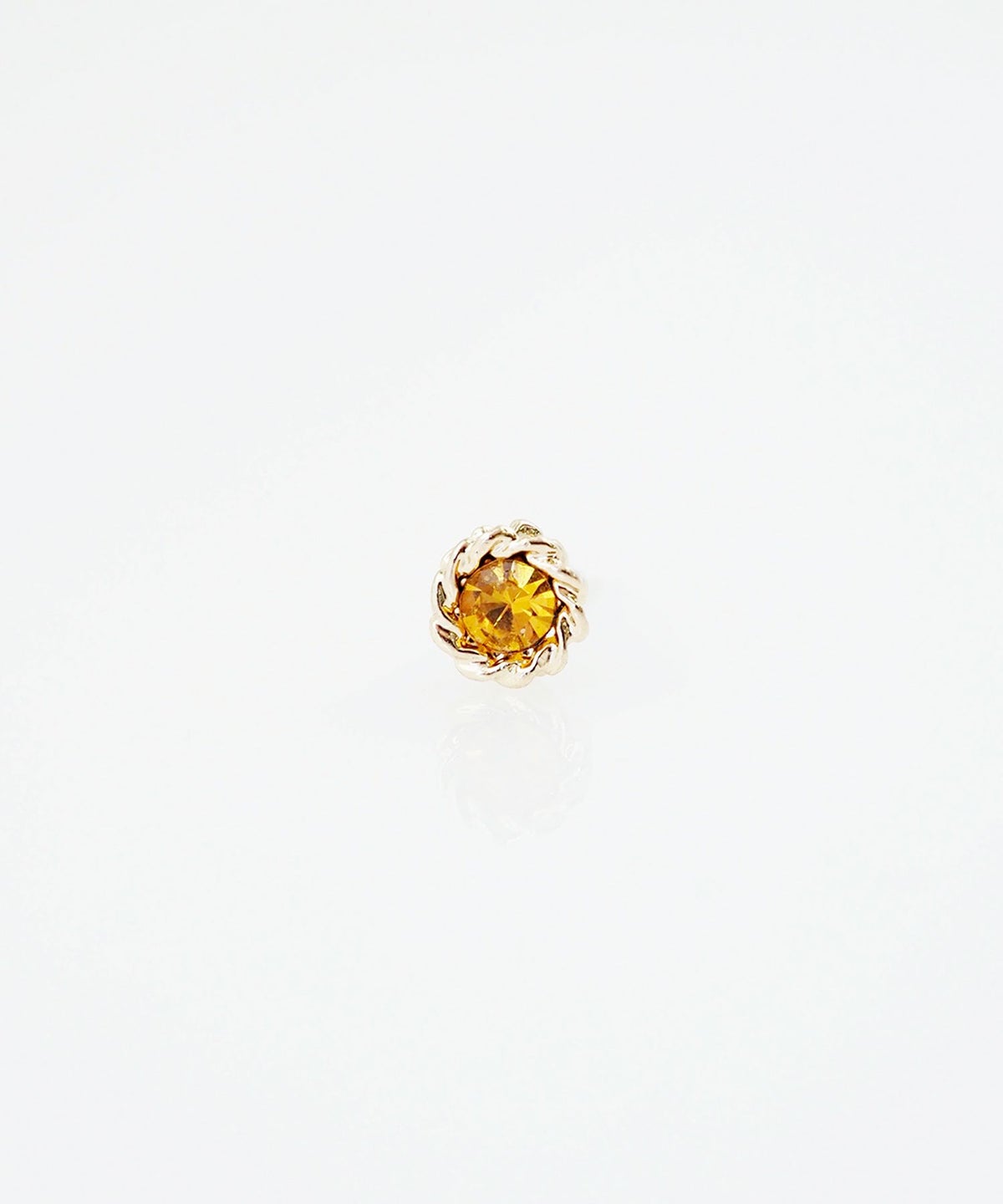 バースデーカラーストーンピュアチタンロングポストピアス