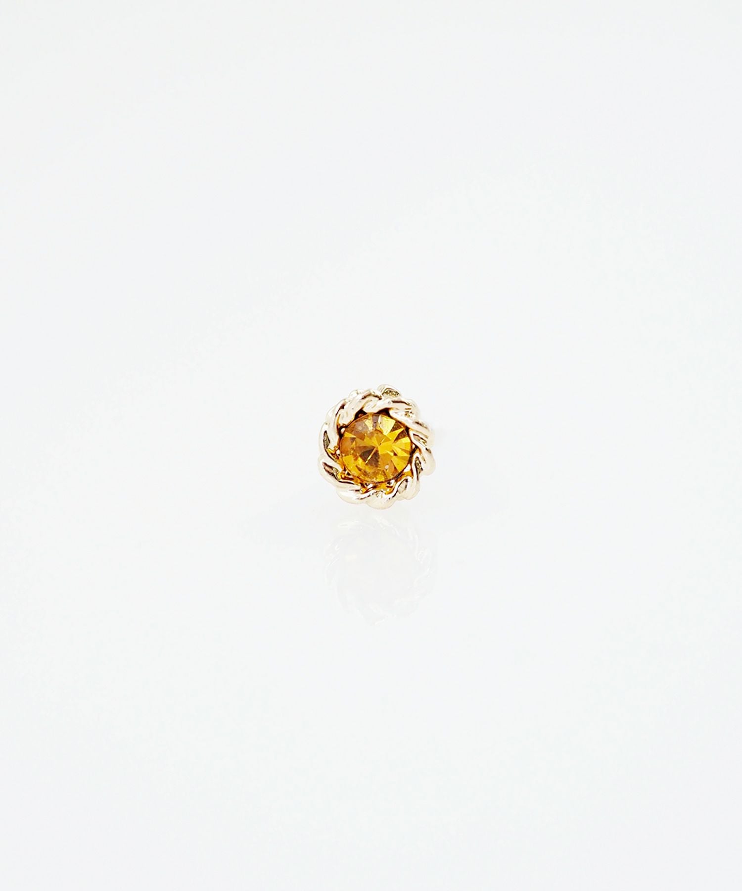 バースデーカラーストーンピュアチタンロングポストピアス