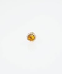 バースデーカラーストーンピュアチタンロングポストピアス