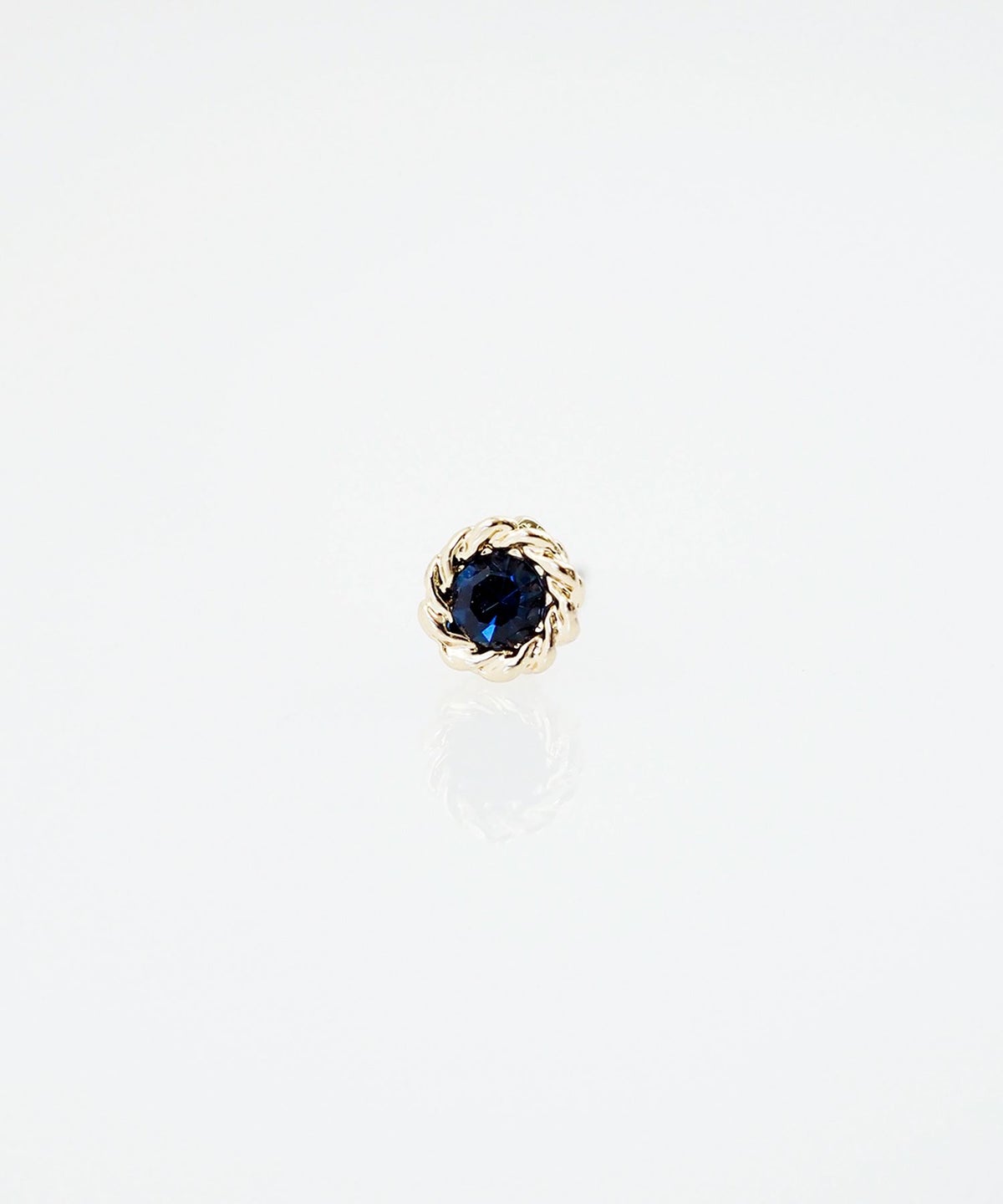 バースデーカラーストーンピュアチタンロングポストピアス