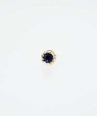 バースデーカラーストーンピュアチタンロングポストピアス