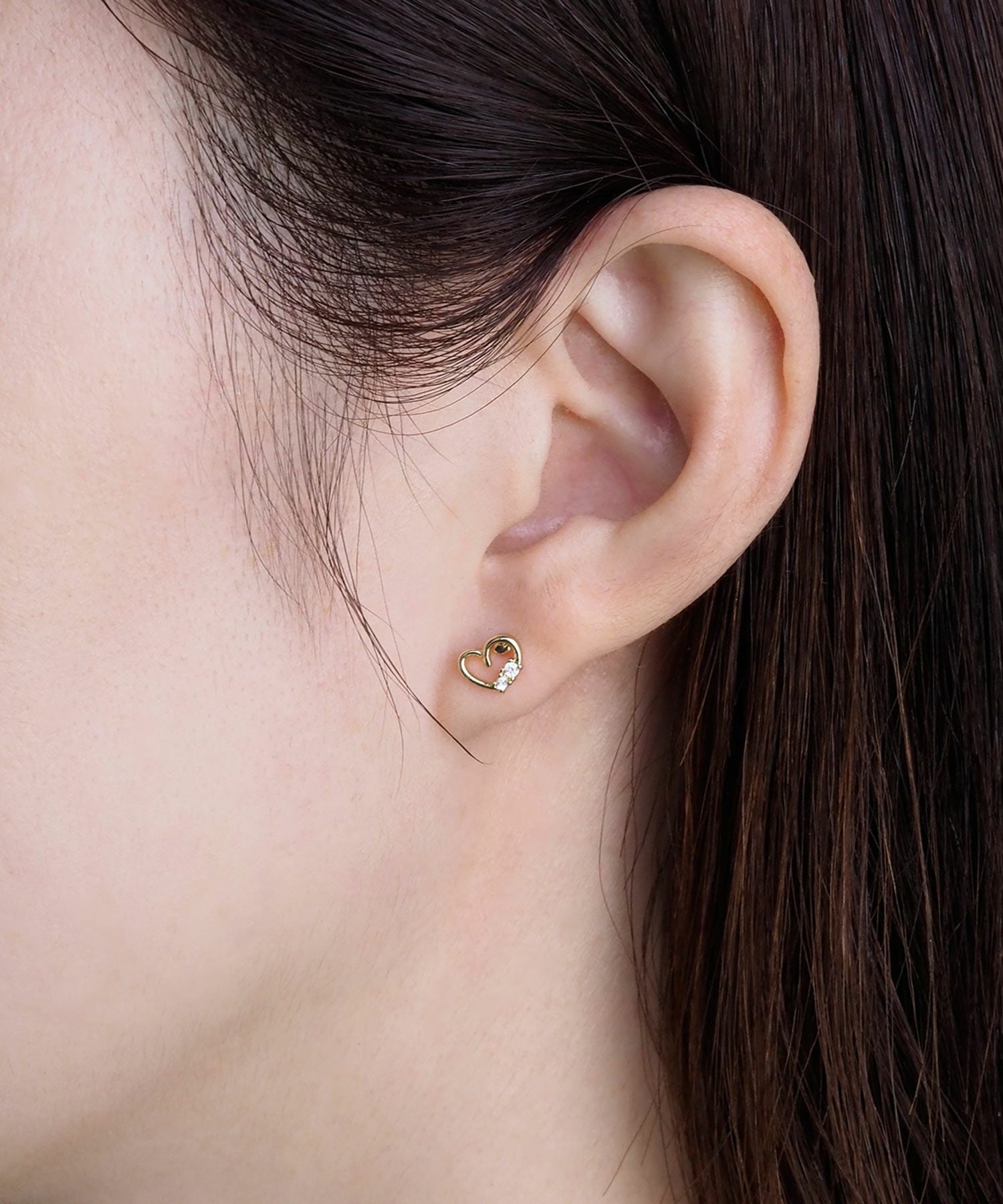 オープンハートジルコニアピュアチタンロングポストピアス | 【公式