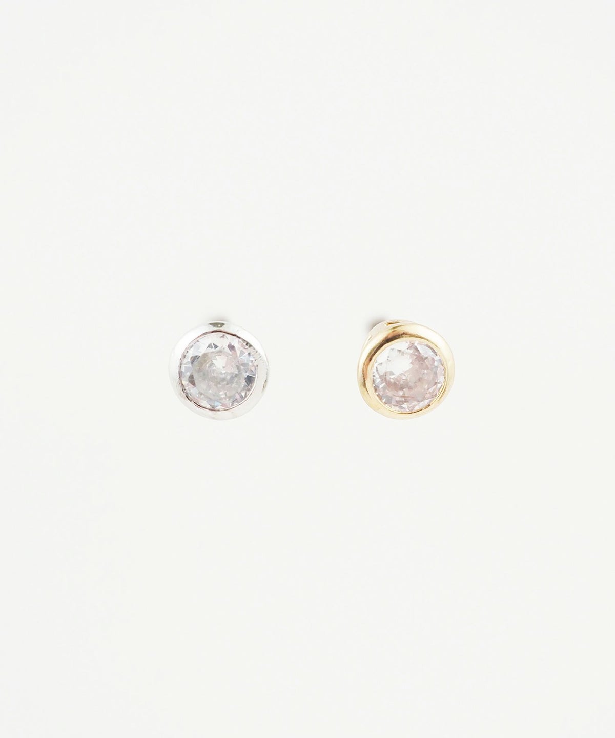 サークルキュービックピュアチタンロングポストピアス