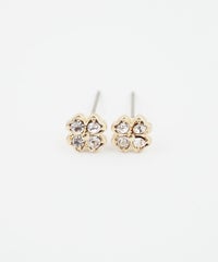 クローバビジューピュアチタンロングポストピアス