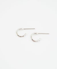 カッティングフープピュアチタンロングポストピアス