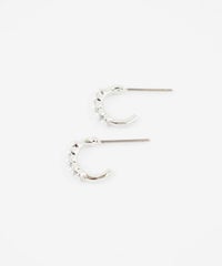 パールラインフープピュアチタンロングポストピアス