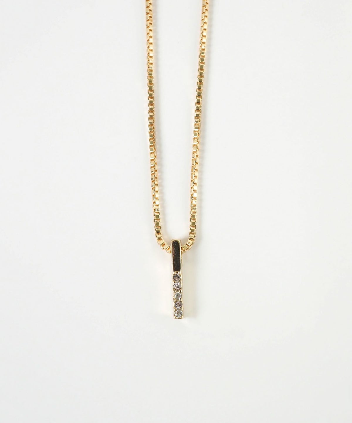 ラインストーンバーマグネットネックレス