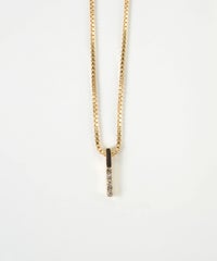 ラインストーンバーマグネットネックレス