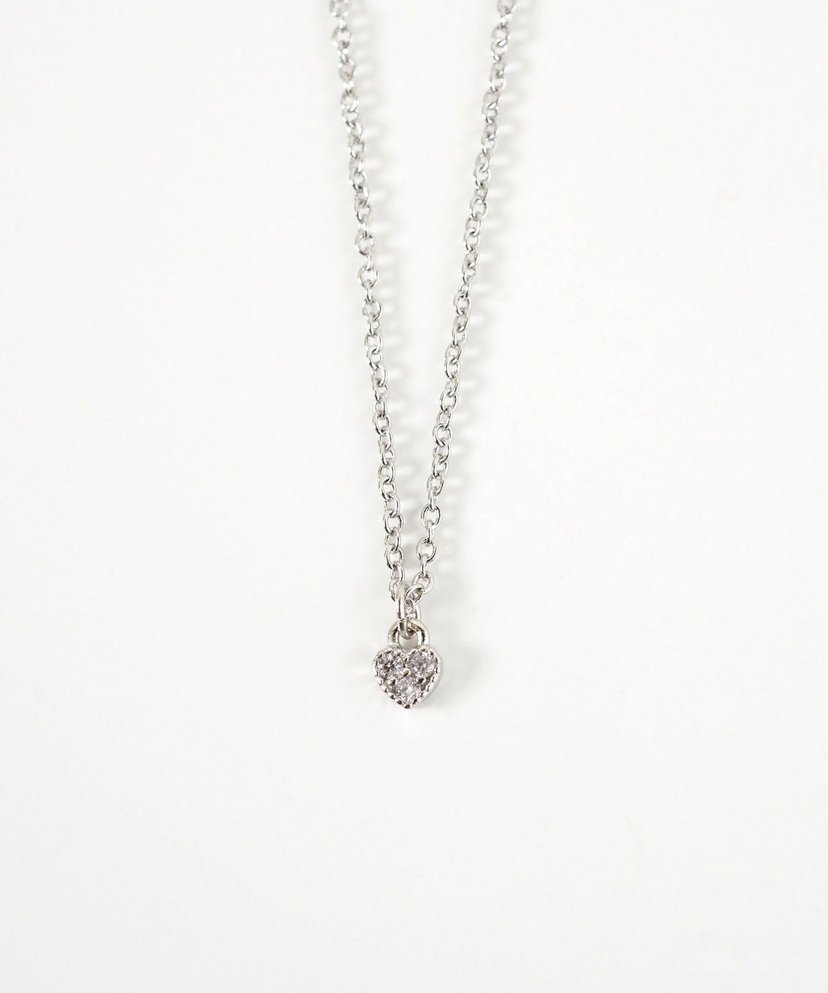 キュービックハートプチペンダント