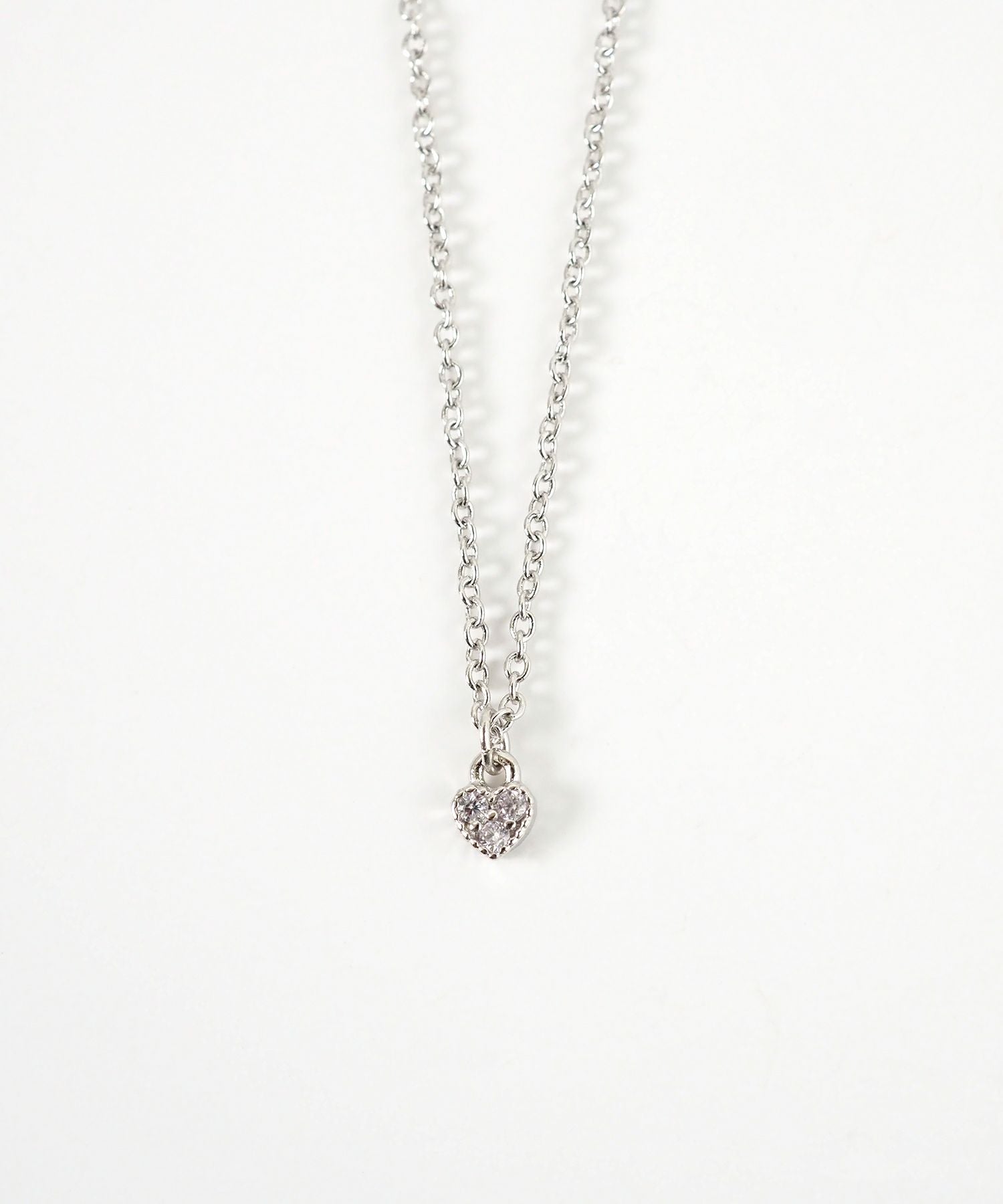 キュービックハートプチペンダント