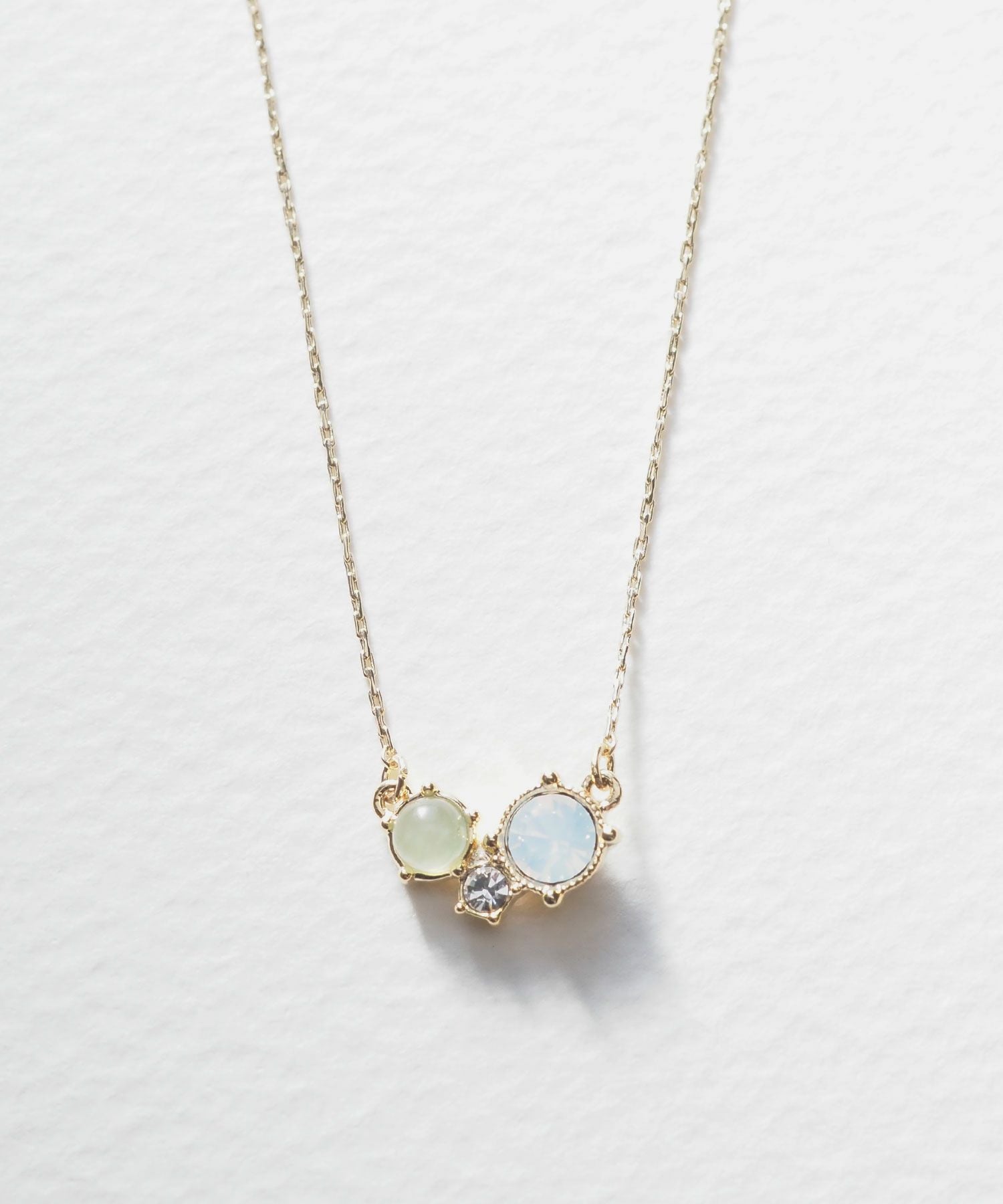 ナチュラルストーンスリーポイントネックレス【MUK Dreamy stone】