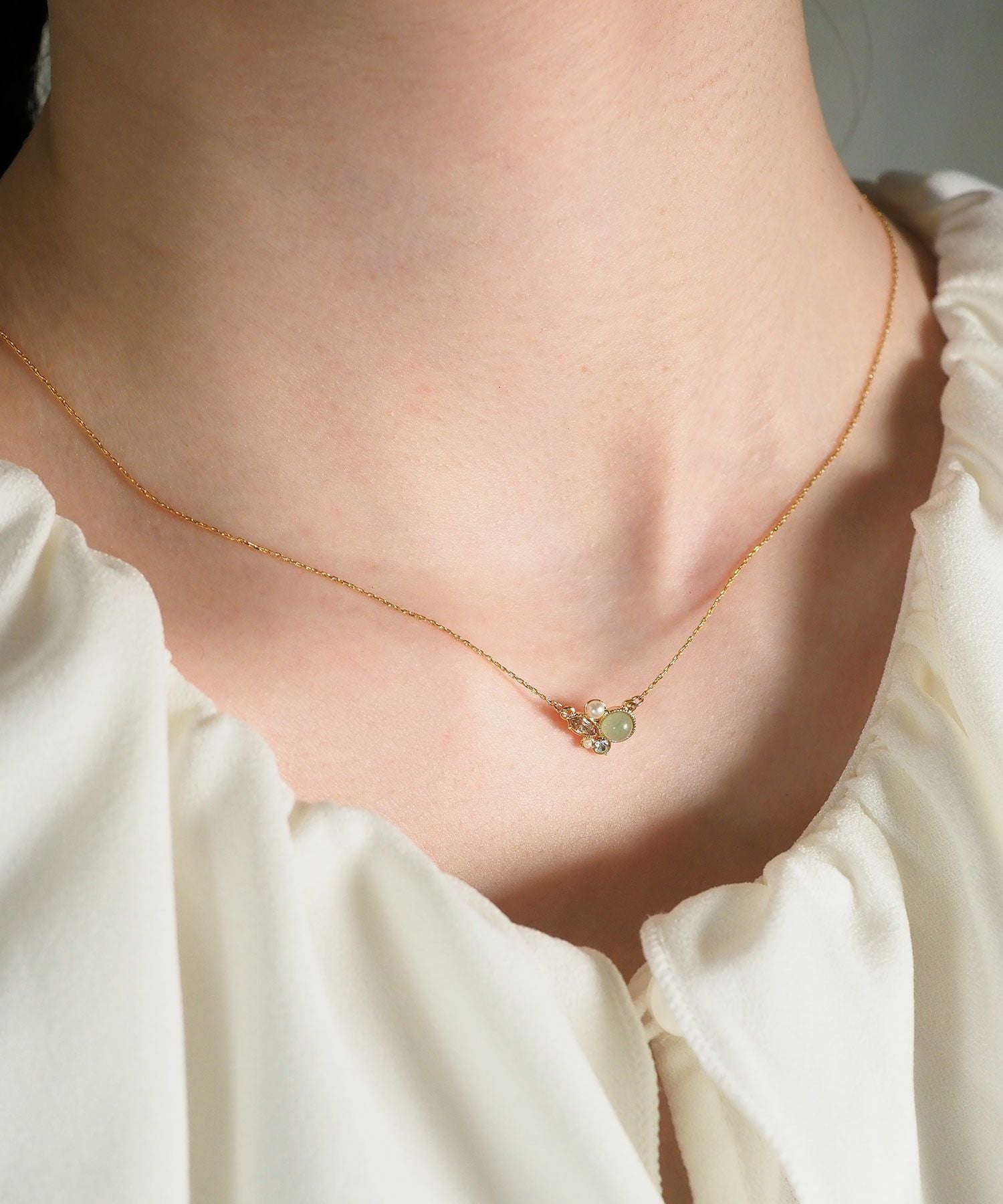 ナチュラルストーンビジューネックレス【MUK Dreamy stone】