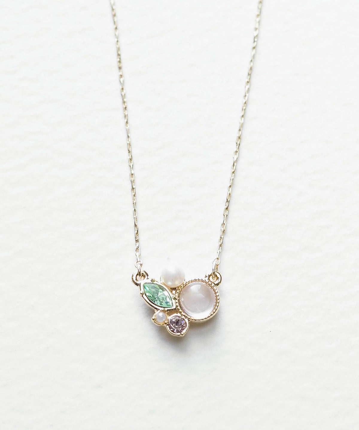 ナチュラルストーンビジューネックレス【MUK Dreamy stone】