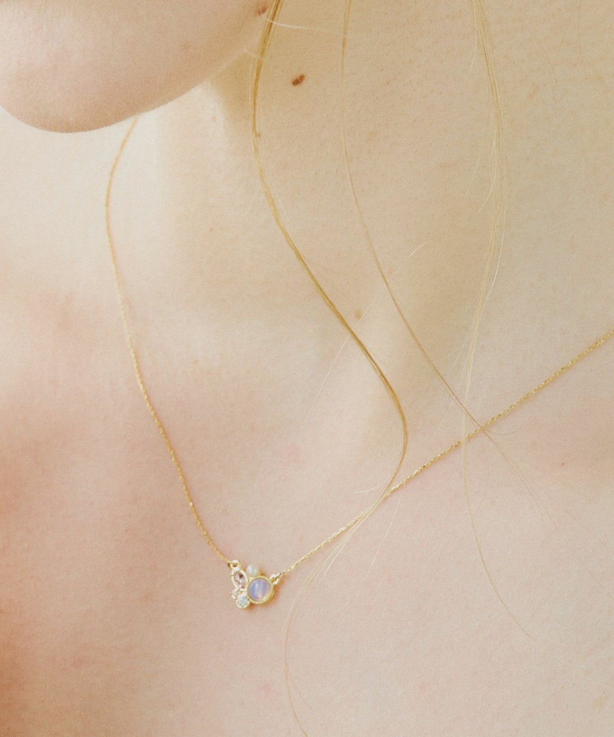 ナチュラルストーンビジューネックレス【MUK Dreamy stone】